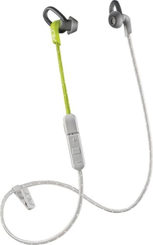  Plantronics - BackBeat FIT 305 Wireless In-Ear Headphones - Gray/Lime Green