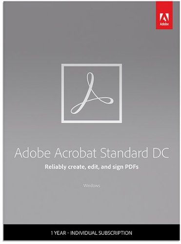 Adobe - Acrobat Standard DC (1-Year Subscription) - Android, Mac OS, Windows, Apple iOS-Front_Standard 