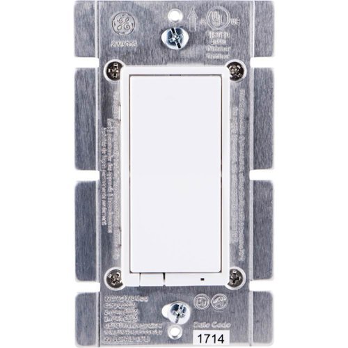 GE - Z-Wave Plus Wireless Smart In-Wall Dimmer Switch - White-Front_Standard