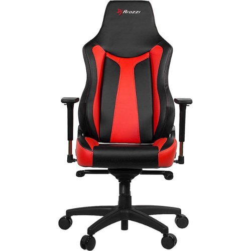 Arozzi - Vernazza Premium PU Leather Ergonomic Gaming Chair - Black - Red Accents