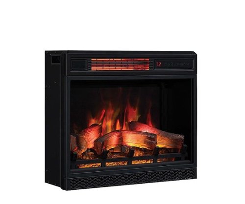 Twin Star Home - 23” 3D Infrared Quartz Electric Fireplace Insert with Safer Plug and Safer Sensor - Black