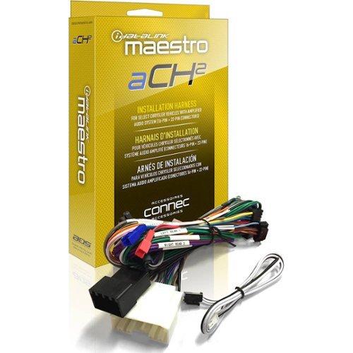 Maestro - aCH2 Plug and Play Amplifier Harness for Select Chrysler, Dodge, Jeep and Ram Vehicles - Black
