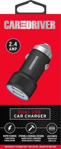 Car and Driver Vehicle Charger - Black WORLDWIDE DELIVERY
