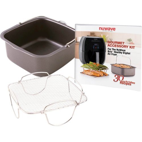 NuWave - Brio Gourmet Accessory Kit - Charcoal/Stainless Steel-Front_Standard 