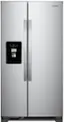 Front. Whirlpool - 21.4 Cu. Ft. Side-by-Side Refrigerator with Fingerprint Resistant - Stainless Steel.