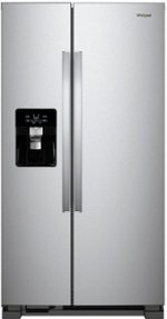 Whirlpool - 21.4 Cu. Ft. Side-by-Side Refrigerator Fingerprint Resistant - Stainless steel - Front_Standard
