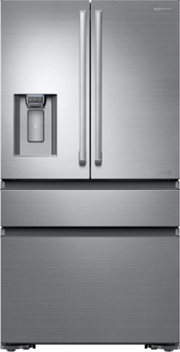 Samsung - Chef Collection 22.6 Cu. Ft. 4-Door Flex French Door Counter-Depth Fingerprint Resistant Refrigerator-Front_Standard 