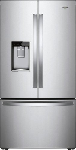 Whirlpool - 24 cu. ft. French Door Refrigerator with Auto-Humidity Crispers - Stainless Steel
