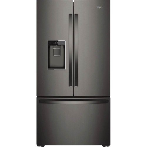 Whirlpool - 24 cu. ft. French Door Refrigerator with Auto-Humidity Crispers - Black Stainless Steel