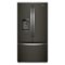 Whirlpool - 24 cu. ft. French Door Refrigerator with Auto-Humidity Crispers - Black Stainless Steel-Front_Standard