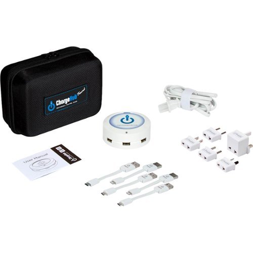 ChargeHub - X5 5-Port USB SuperCharger (Worldwide Travel Pack) - White-Front_Standard 