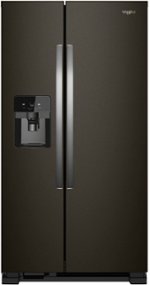Whirlpool - 21.4 Cu. Ft. Side-by-Side Refrigerator - Fingerprint Resistant Black Stainless - Front_Standard