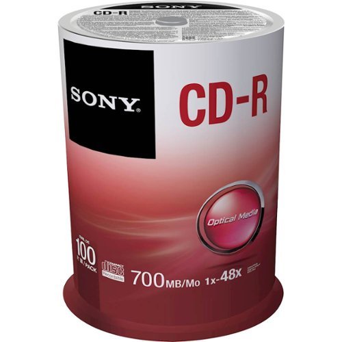  Sony - 48x CD-R Discs (100-Pack) - Metalic