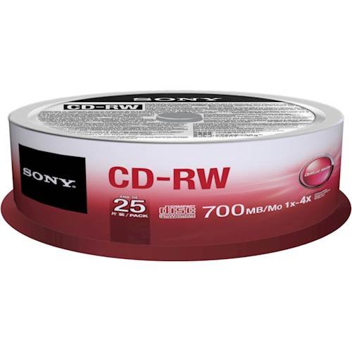 Sony - 4x CD-RW Discs (25-Pack) - Metalic-Front_Standard 