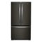Whirlpool - 20 cu. ft. French Door Refrigerator with Counter Depth Design - Black Stainless Steel-Front_Standard 