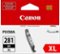 Canon - CLI-281 XL High-Yield Ink Cartridge - Black-Front_Standard