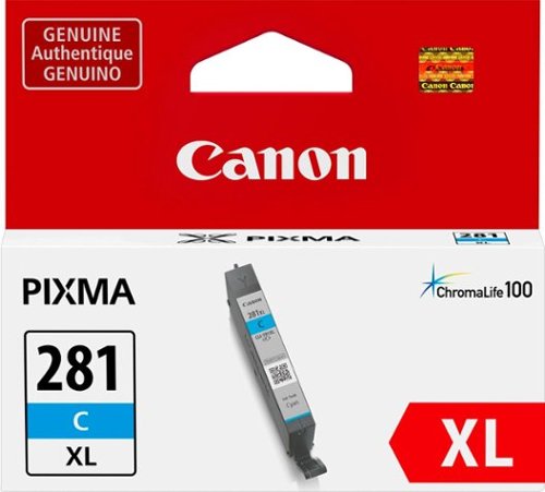 Canon - CLI-281 XL High-Yield - Cyan Ink Cartridge - Cyan