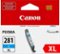 Canon - CLI-281 XL High-Yield Ink Cartridge - Cyan-Front_Standard