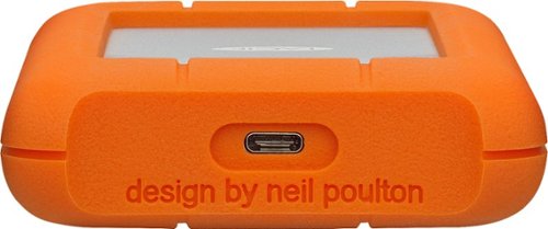 LaCie Rugged 4TB External USB-C, USB 3.1 Gen 1 Portable Hard Drive - Orange/Silver GLOBAL SHIPPING