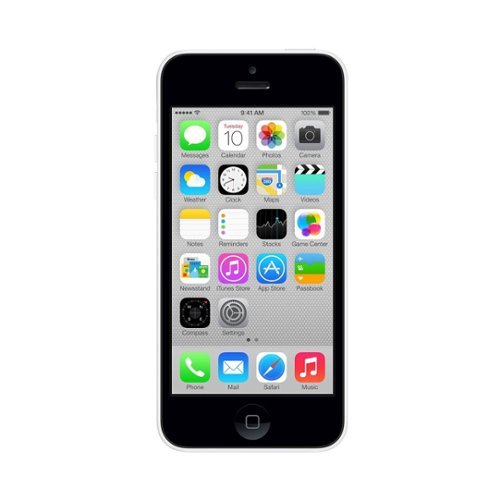 Apple - Pre-Owned iPhone 5C 4G LTE with 16GB Memory Cell Phone (Unlocked) - White-Front_Standard 