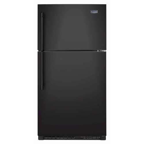 Maytag - 21.2 Cu. Ft. Top-Freezer Refrigerator - Black-Front_Standard 