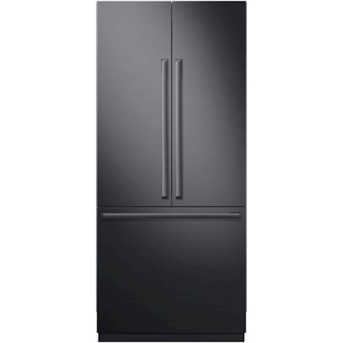Door Panels and Accessory Kit for Samsung 36" Fingerprint Resistant Built-In Chef Collection Refrigerators - Matte Black Stainless Steel-Front_Standard