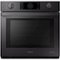 Samsung - Samsung-30" Fingerprint Resistant Chef Collection Single Wall Oven with Flex Duo™-Matte Black Stainless Steel - Fingerprint Resistant Matte Black Stainless Steel-Front_Standard