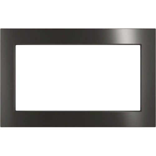 GE - 26.9" Trim Kit for Profile Microwaves - Black stainless steel