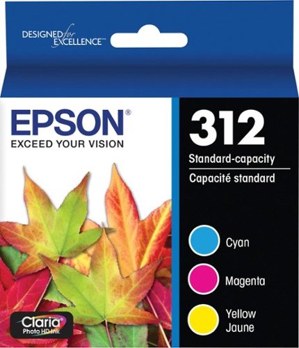 Epson - 312 3-Pack Ink Cartridges - Cyan/Magenta/Yellow