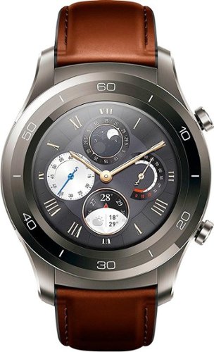  Huawei - Watch 2 Classic Smartwatch 45mm Plastic/Stainless Steel - Titanium Gray