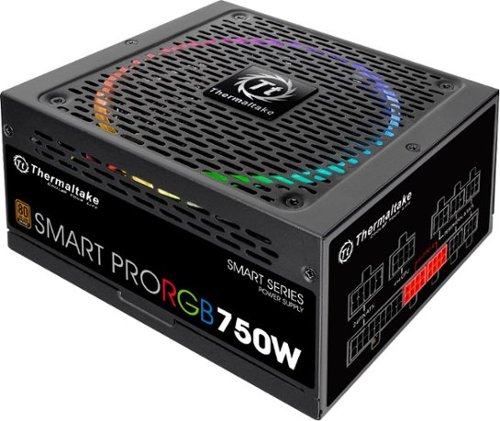  Thermaltake - SMART PRO RGB 750W ATX12V 2.4/EPS12V 2.92 Modular Power Supply - Black