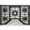 Monogram - 30" Built-In Gas Cooktop with 5 burners and Sapphire Glass Precision Knobs - Stainless Steel-Front_Standard