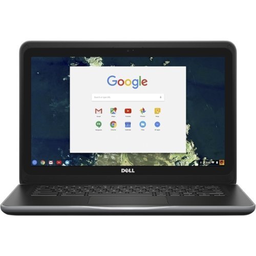 Dell - 13.3" Chromebook - Intel Celeron - 4GB Memory - 32GB Solid State Drive - Black-Front_Standard 