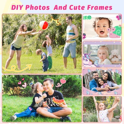 Contixo KC2 Kids Camera Instant Print - 1080P Kids Instant, 2.4 Inch Screen Digital Camera 12MP with Print Paper - Pink WORLDWIDE DELIVERY