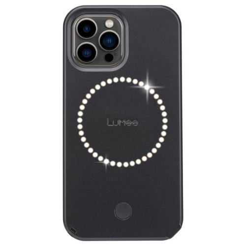LuMee - Halo Battery Charger Case for iPhone 13 Pro - Black-Front_Standard 