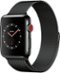 Apple Watch Series 3 (GPS + Cellular), 42mm Space Black Stainless Steel Case with Space Black Milanese Loop - Space Black Stainless Steel - (2017)-Angle_Standard