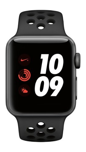  Apple Watch Nike+ Series 3 (GPS + Cellular), 38mm Space Gray Aluminum Case with Anthracite/Black Nike Sport Band - Space Gray
