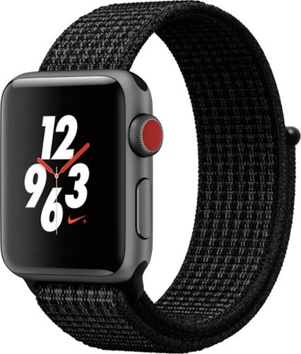  Apple Watch Nike+ Series 3 (GPS + Cellular) 38mm Space Gray Aluminum Case with Black/Pure Platinum Nike Sport Loop - Space Gray