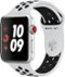 Apple Watch Nike+ Series 3 (GPS + Cellular) 42mm Silver Aluminum Case with Pure Platinum/Black Nike Sport Band - Silver Aluminum - (2015)-Angle_Standard