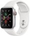 Apple Watch Series 5 (GPS + Cellular) 40mm Silver Aluminum Case with White Sport Band (Sprint)-Front_Standard 