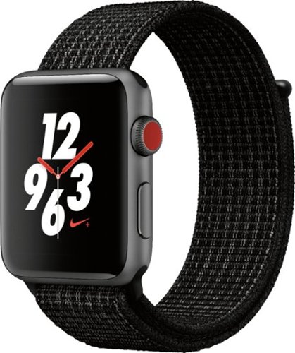  Apple Watch Nike+ Series 3 (GPS + Cellular) 42mm Space Gray Aluminum Case with Black/Pure Platinum Nike Sport Loop - Space Gray Aluminum (Verizon)