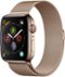 Apple Watch Series 4 (GPS + Cellular) 44mm Gold Stainless Steel Case with Gold Milanese Loop - Gold Stainless Steel (AT&T) - (2018)-Left_Standard