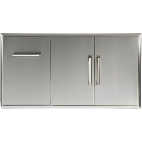 Coyote - 45" Double Access Doors with Roll-Out Trash/Propane Tank Drawer - Stainless Steel