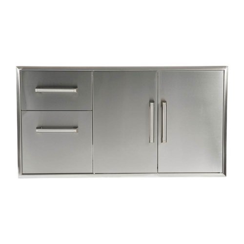 Coyote - Two Drawer Cabinet & Double Access Doors - Silver