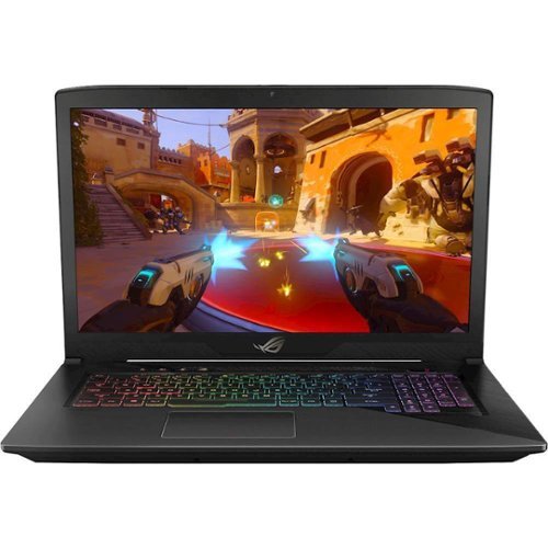 ASUS - ROG Strix GL703 17.3" Laptop - Intel Core i7 - 16GB Memory - NVIDIA GeForce GTX 1050 - 1TB+8GB Hybrid Hard Drive - ROG Metallic Black-Front_Standard 