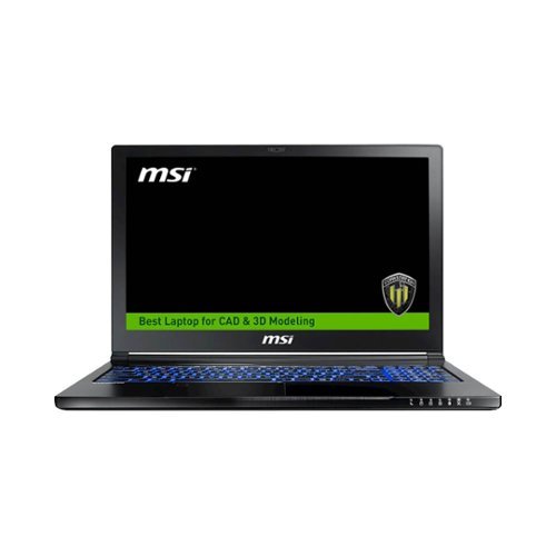  MSI - WS Series 15.6" 4K Ultra HD Laptop - Intel Core i7 - 32GB Memory - 2TB Hard Drive + 512GB Solid State Drive - Aluminum Black