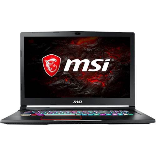 MSI - GE73 Raider 17.3" Laptop - Intel Core i7 - 16GB Memory - NVIDIA GeForce GTX 1050 Ti - 1TB Solid State Drive - Aluminum Black-Front_Standard 