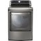 LG - 7.3 Cu. Ft. 9-Cycle EasyLoad Smart Wi-Fi Enabled Electric Dryer with Sensor Dry Technology-Front_Standard