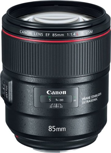EF85mm F1.4L IS USM Telephoto Lens for Canon EOS DSLR Cameras - Black