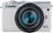Canon - EOS M100 Mirrorless Camera Two Lens Kit with EF-M 15-45mm and 55-200mm IS STM Zoom Lenses - White-Front_Standard 